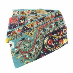 ETRO SCIARPE CPLLEZI ストール シルク 総柄 シアー シースルー マルチカラー