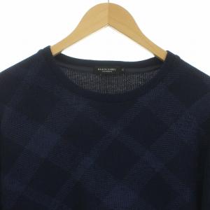 BLACK LABEL CRESTBRIDGE 20SS ニット セーター チェック 2 ネイビー