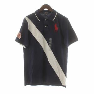 ポロシャツ カットソー 半袖 XL ネイビー