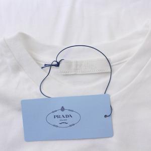 PRADA Tシャツ ロゴ刺繍 M 白