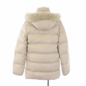 MONCLER 茶タグ VALENTINE ダウンジャケット フード ファー 00 ベージュ