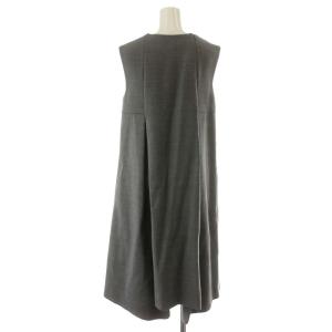 ENFOLD 16AW ワンピース マキシ ロング ノースリーブ ウール 36 グレー