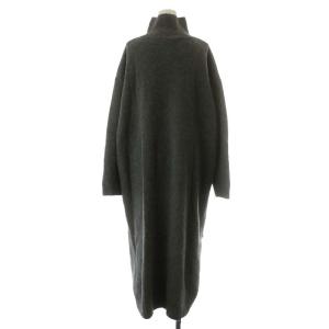 ENFOLD 16AW ワンピース マキシ ロング ニット 長袖 ウール カシミヤ混 タートルネック 38 グレー