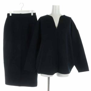 21SS シルエットダンボールキーネックプルオーバー シルエットダンボールタイトスカート セットアップ