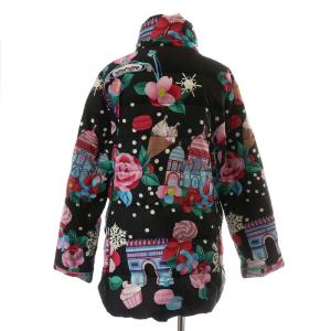 LEONARD SPORT ダウンジャケット ジップアップ 花柄 40 マルチカラー