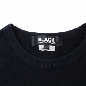 BLACK COMME des GARCONS AD2017 Tシャツ カットソー ロンT 長袖 ロゴ L 黒 ブラック 1Z-T001