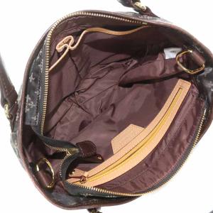 russet ハンドバッグ ショルダーバッグ 2way ナイロン レザー モノグラム ブラウン