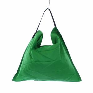 ISSEY MIYAKE iittala プリーツ トートバッグ ハンドバッグ ワンハンドル 55×47cm 25dm 緑 グリーン