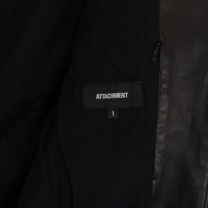 ATTACHMENT AB51-207 スペインラム シングルライダースジャケット S ダークブラウン