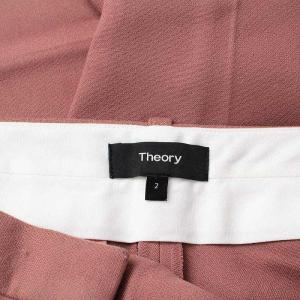 Theory 21AW テーパードパンツ スラックス センタープレス ジップフライ 2 ピンク