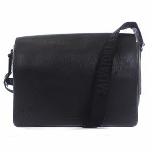 メッセンジャーバッグ レザー ブラック