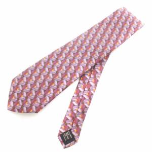 ETRO ネクタイ レギュラータイ ジオメトリック 総柄 絹 シルク 紫 パープル