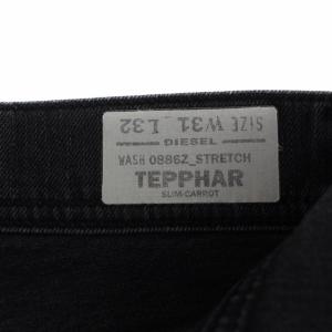 DIESEL TEPPHAR デニムパンツ ジーンズ ボタンフライ W32L32 M 黒 ブラック