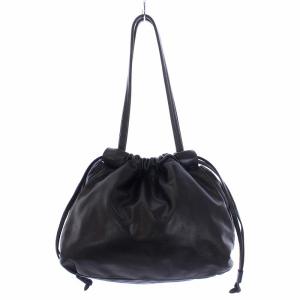 PRADA ショルダーバッグ 巾着型 レザー 黒