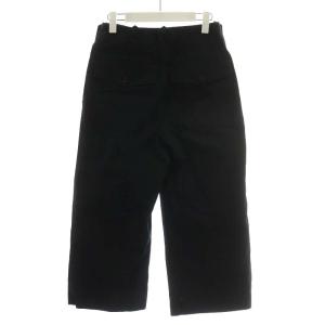 MHL. WORKWEAR COTTON DRILL ワイドパンツ コットン ジッパーフライ 0 ブラック