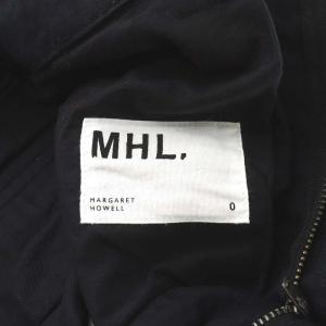 MHL. WORKWEAR COTTON DRILL ワイドパンツ コットン ジッパーフライ 0 ブラック