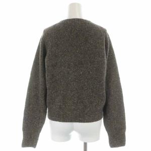 MARGARET HOWELL ニットカーディガン ウール くるみボタン 長袖 2 ブラウン