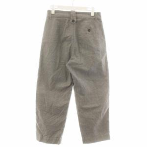 MHL. ワイドパンツ ジップフライ 千鳥柄 リネン混 1 グレー