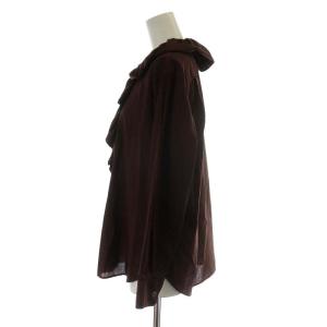 MARGARET HOWELL 21SS ブラウス シャツ 長袖 コットン 1 S 茶 ブラウン
