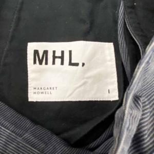 MHL. パンツ ボタンフライ ストライプ ウール混 1 グレー