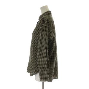 MHL. 20AW ブラウス シャツ 長袖 ギンガムチェック 1 ブラック ホワイト