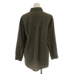MHL. 20AW ブラウス シャツ 長袖 ギンガムチェック 1 ブラック ホワイト