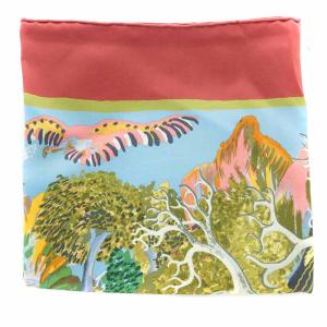 HERMES カレ90 ヌバ マウンテン NUBA MOUNTAIN スカーフ シルク アニマル柄 マルチカラー