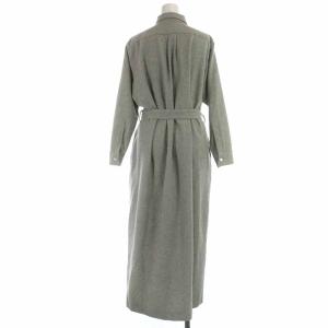 AURALEE シャツワンピース ロング ウール ベルト 長袖 0 グレー