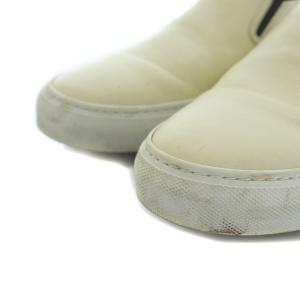 MONCLER スリッポン スニーカー レザー 41 ホワイト