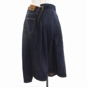 JUNYA WATANABE JZ-S202 AD2010 リメイクデニムスカート L 紺