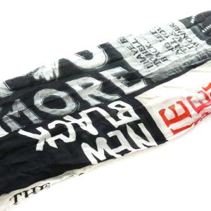 Faliero Sarti ストール マフラー 総柄 フリンジ モダール カシミヤ混 グレー ブラック