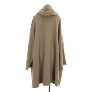 AMERICANA カーディガン コーディガン ロング フード スウェット カットオフ F ベージュ