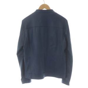 BLACK LABEL CRESTBRIDGE シングルライダースジャケット ラムレザー L 青