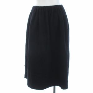 Tao AD2013 スカート ウール混 ロング フレア 黒 ブラック  TL-S028
