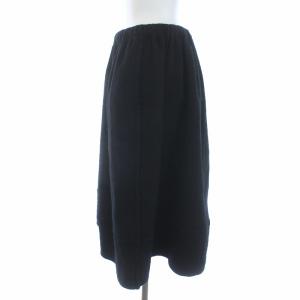 Tao AD2013 スカート ウール混 ロング フレア 黒 ブラック  TL-S028