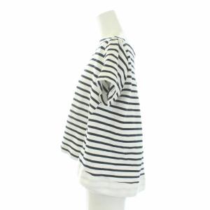 sacai luck カットソー 半袖 ボーダー 2 M 白 ホワイト 紺 ネイビー