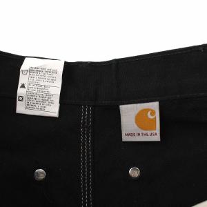 Carhartt ダブルニー ダブルフロントワークパンツ ブラック USA製 B01-BLK