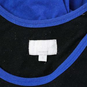 Supreme 13SS タンクトップ カットソー ロゴ S ブルー ブラック レッド