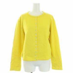 プレッション カーディガン 裏起毛 長袖 T1 イエロー