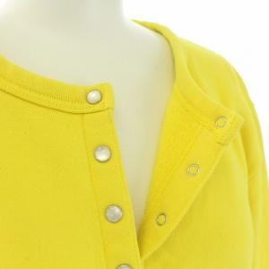 agnes b. プレッション カーディガン 裏起毛 長袖 T1 イエロー