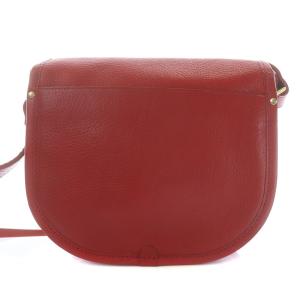 agnes b. ショルダーバッグ ポシェット 斜めがけ レザー レッド