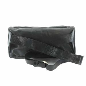 m0851 ウエストバッグ ボディバッグ ショルダーバッグ レザー ブラック