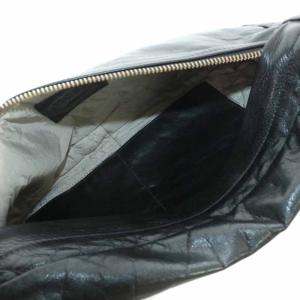 m0851 ウエストバッグ ボディバッグ ショルダーバッグ レザー ブラック