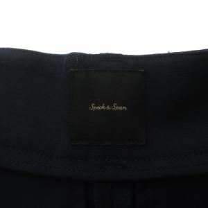 Spick&Span 21SS リネンライクテーパードパンツ ジップフライ 34 XS 紺 ネイビー 21-030-200-7001-2-0