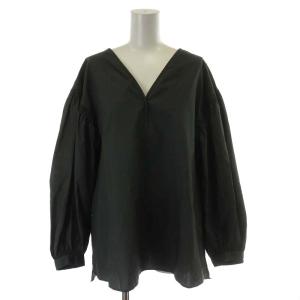 21SS タイプライターギャザースリーブブラウス シャツ コットン 長袖 F カーキ 21051200301020