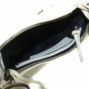 BALENCIAGA ワンショルダーバッグ ハンドバッグ ミニ レザー チェーン ミラー付き アイボリー