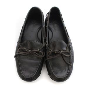 COLE HAAN モカシン ドライビングシューズ レザー スクエアトゥ 9D 26.5cm ブラック