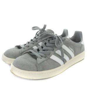adidas Originals CAMPUS スニーカー ローカット スエード トリプルライン ロゴ US9 グレー