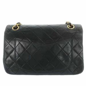 CHANEL マトラッセ ショルダーバッグ ラムスキン ココマーク Wチェーン 0番台 黒