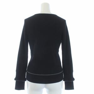 TO BE CHIC ニット セーター 長袖 フリル ウール 40 ブラック グレー